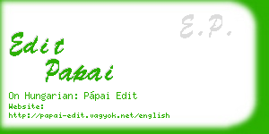 edit papai business card